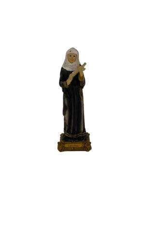 Estatuilla pequeña de Santa Rita de Casia en resina