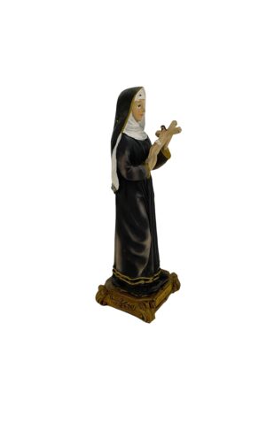 Estatuilla pequeña de Santa Rita de Casia en resina