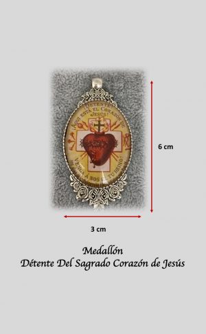 MEDALLON DETENTE DEL SAGRADO CORAZON DE JESUS