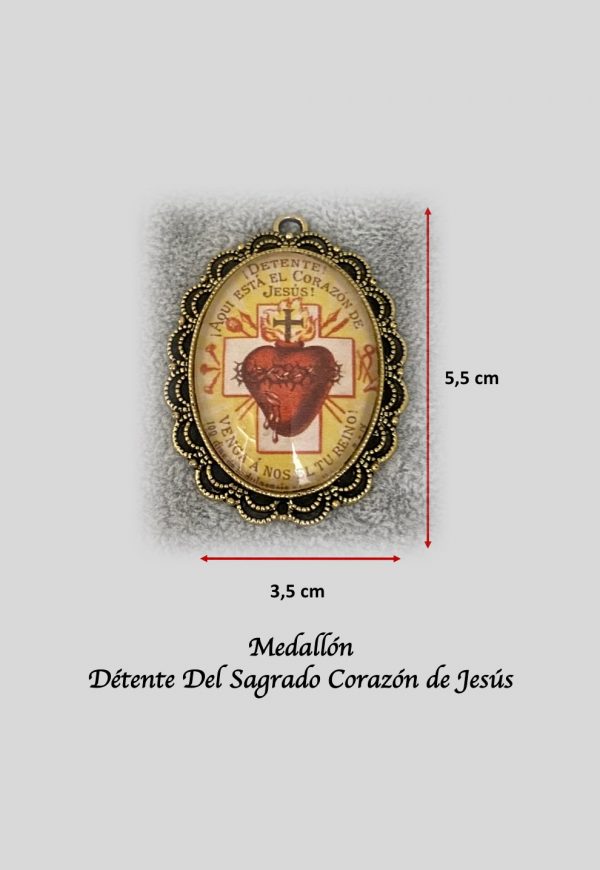 MEDALLON DETENTE DEL SAGRADO CORAZON DE JESUS