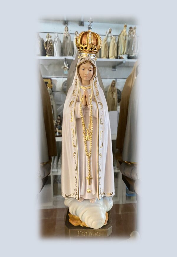 Virgen de Fátima Capelinha con corona