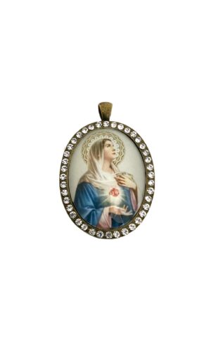 Medallón devocional del Inmaculado Corazón de María