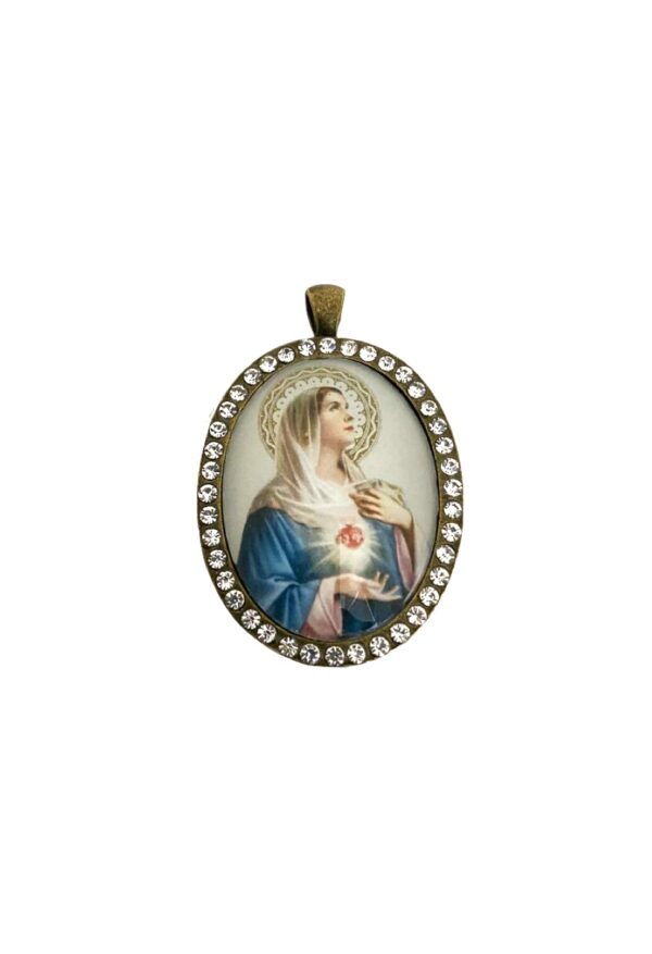 Medallón devocional del Inmaculado Corazón de María