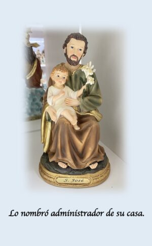 San José sentado con niño sentado 