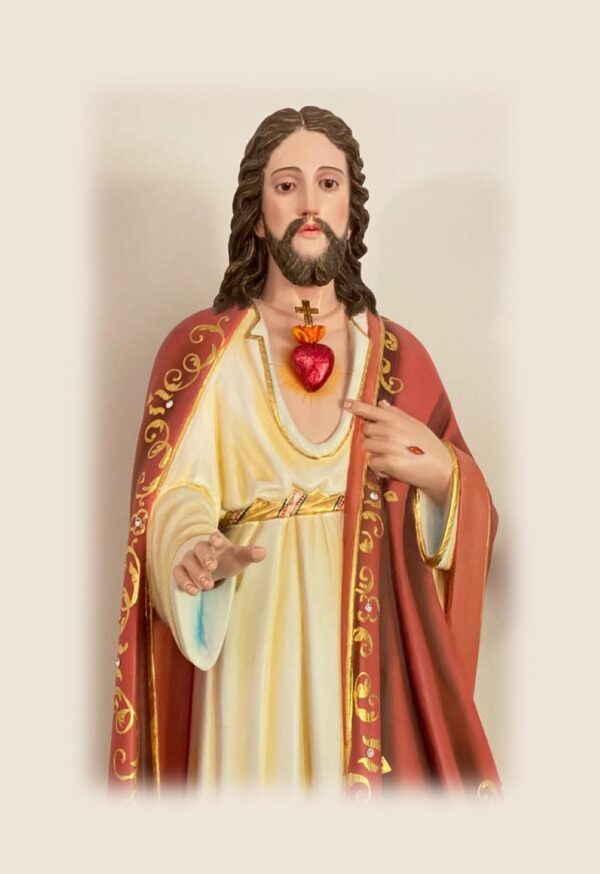 Talla de madera Sagrado Corazón de Jesús