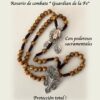 Rosario en madera con los mas poderosos sacramentales en honor a Monseñor Lefebvre defensor de la Fe