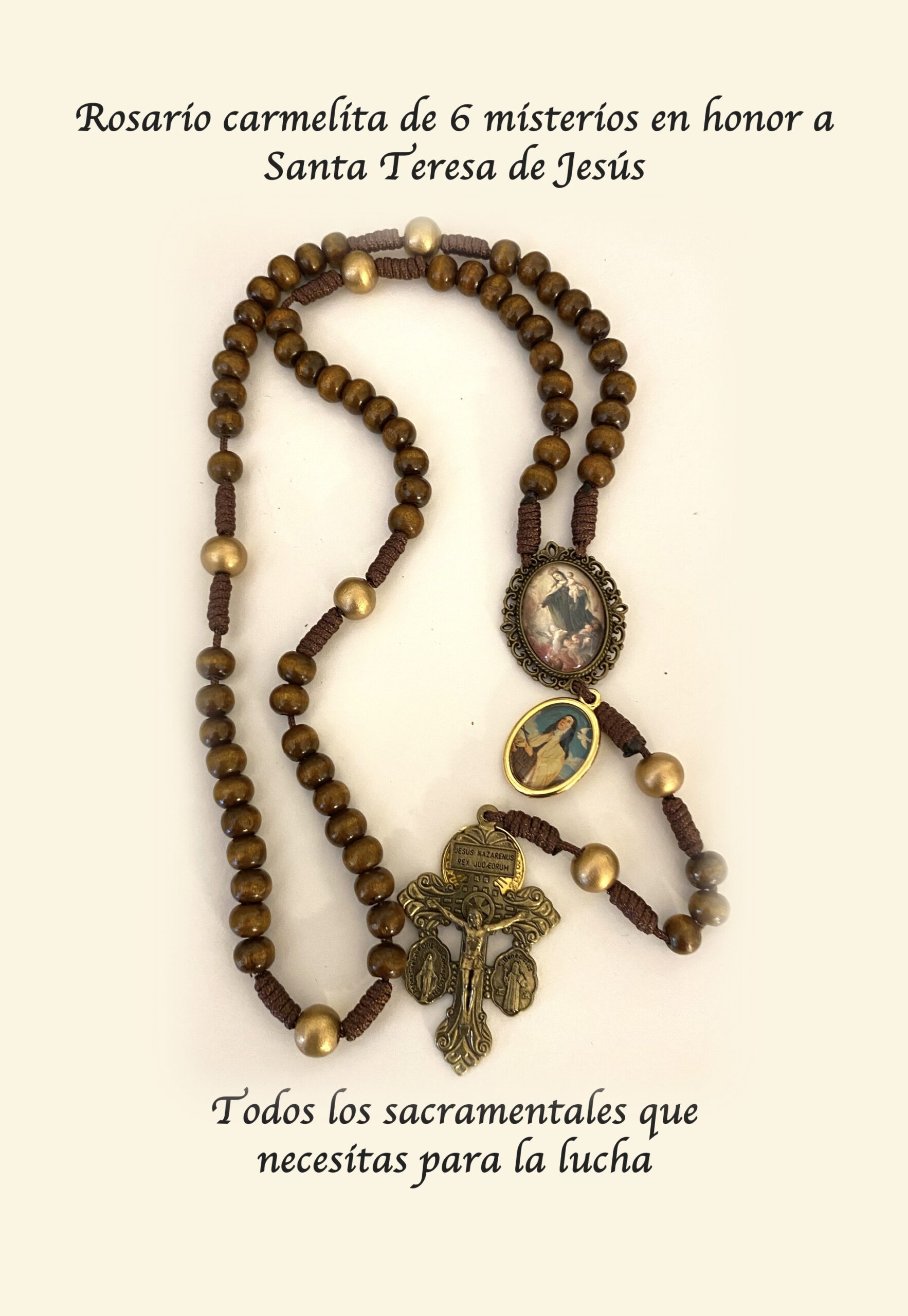 Rosario carmelita de seis misterios en honor a Santa Teresa de Jesús