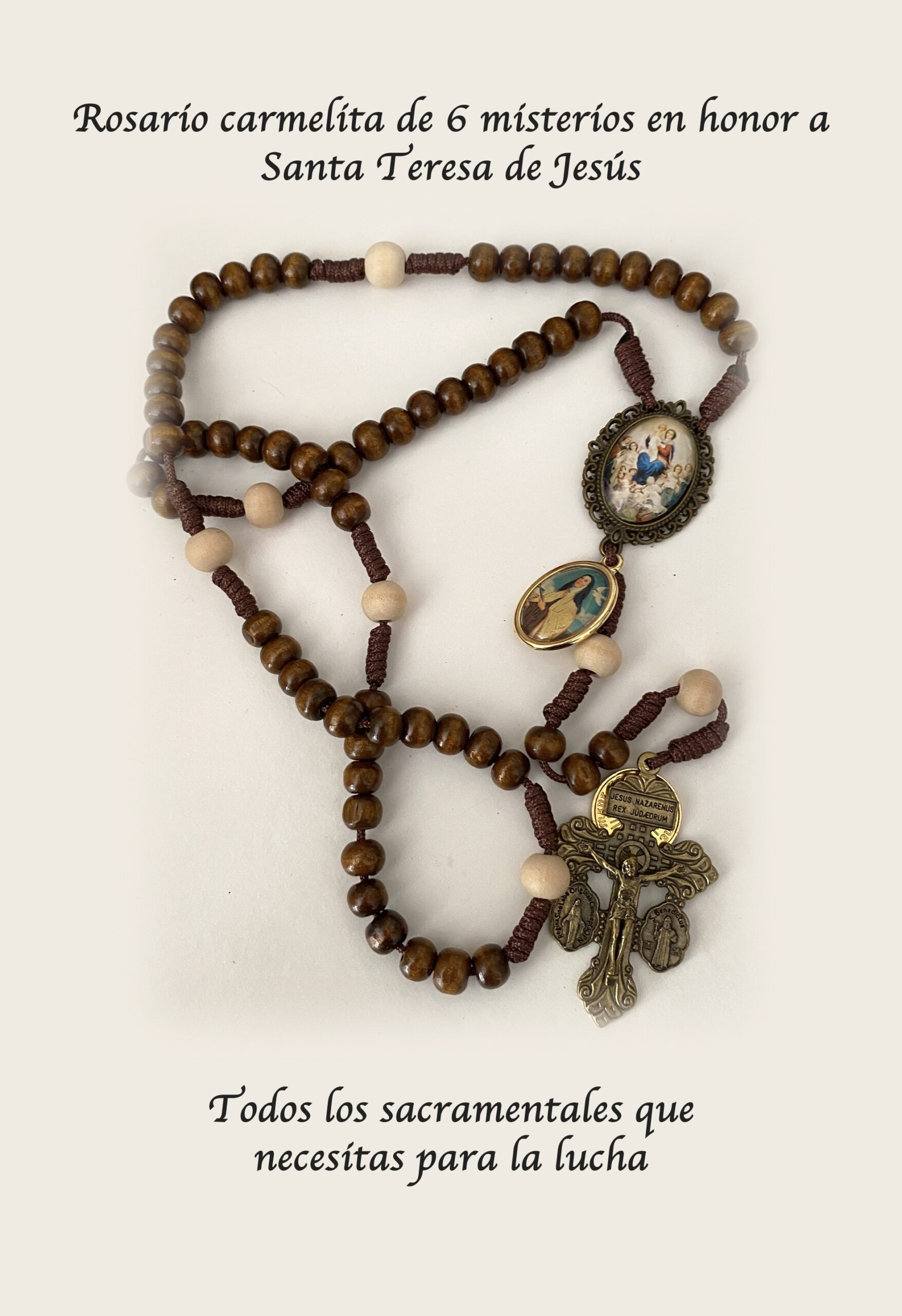 Rosario carmelita de seis misterios en honor a Santa Teresa de Jesús
