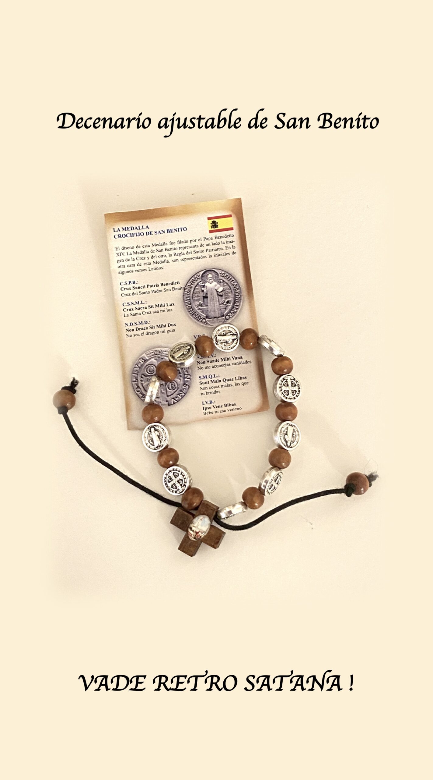 pulsera decenario ajustable de San Benito