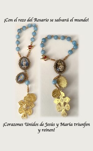 Decenario en cuarzo azul