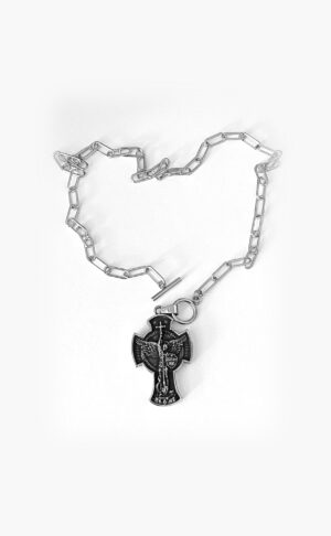 Gargantilla- Grito de Batalla de San Miguel en acero inoxidable