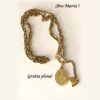 Gargantilla- Medalla Milagrosa hecha en cadena de acero inoxidable bañada en oro