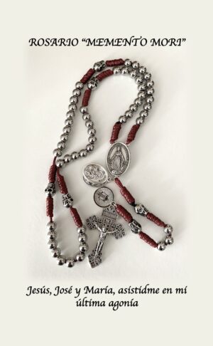 Rosario de combate "MEMENTO MORI" en acero inoxidable