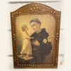 Cuadro de San Antonio de Padua en madera impresa y pintada