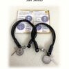 Pulsera de piel con medalla de San Benito - Acero inoxidable