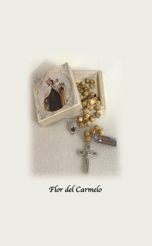 Rosario con caja de madera decorada