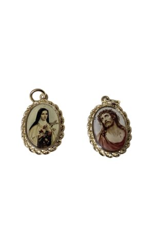 Medalla resina de Santa Teresita/Ecce Homo