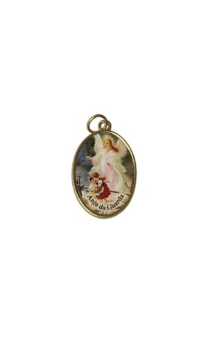 Medalla resina del Santo Angel de la Guarda
