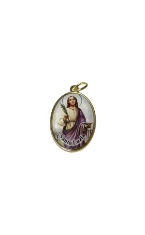 Medalla resina de Santa Lucia