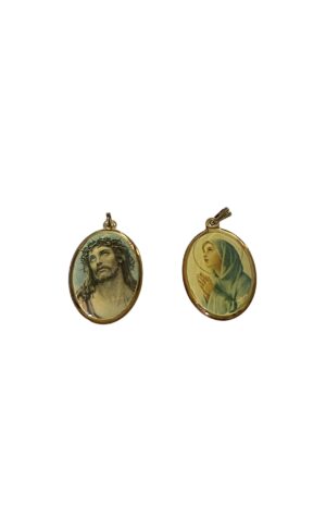 Medalla resina del Ecce Homo/La Virgen